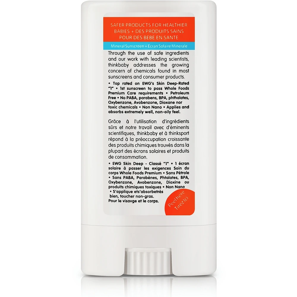 Thinkbaby Safe Mineral Sunscreen StickSPF 30+