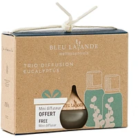 Set of 2 eucalyptus essential oils + drop diffuser