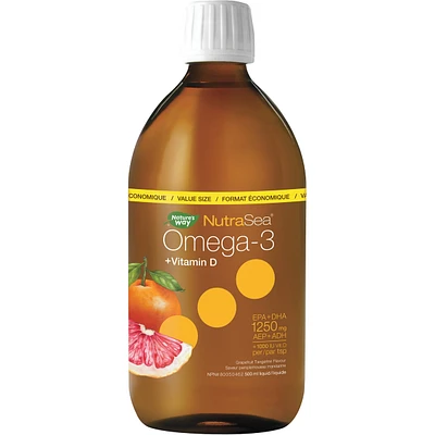 NutraSea+D™ Oméga-3, Pamplemousse Mandarine