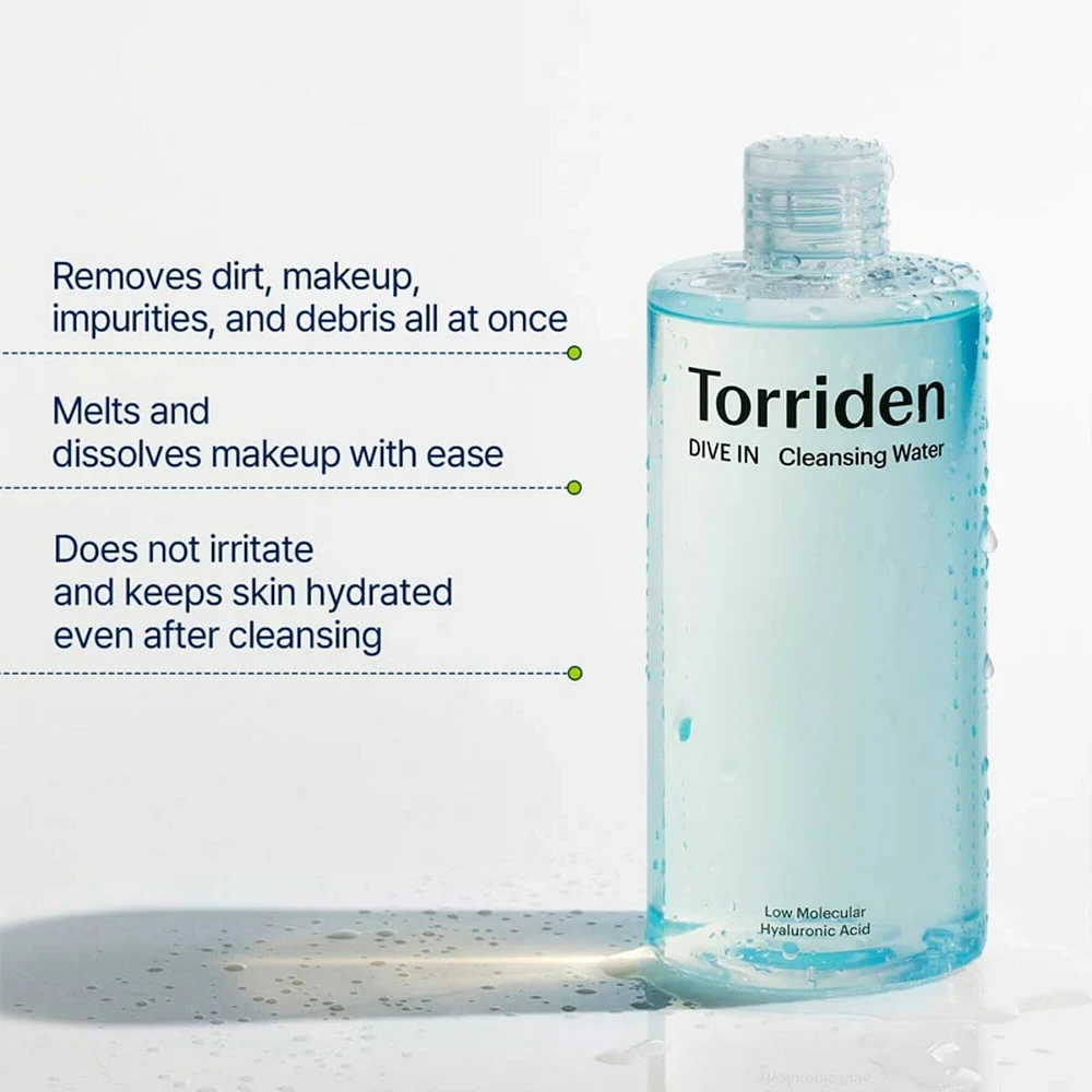 Eau Nettoyante Acide Hyaluronique Moléculaire Bas Torriden Dive-In