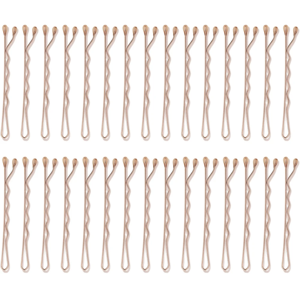 Clip Kit with 4 Alligator Clips and 30 Rose Gold Bobby Pins