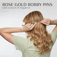 Clip Kit with 4 Alligator Clips and 30 Rose Gold Bobby Pins