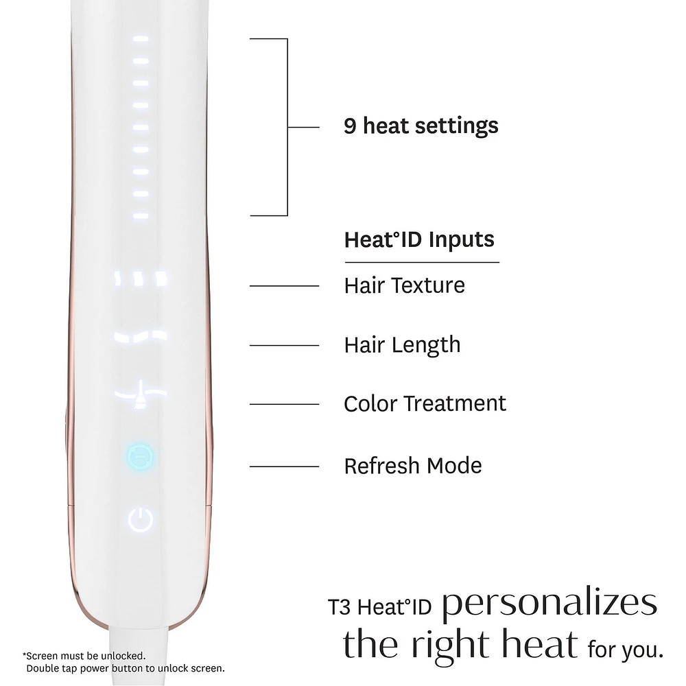 Smooth ID 25 mm Flat Iron with Touch Interface (Graphite)