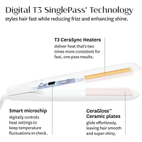 SinglePass StyleMax Professional 1" Flat Iron with Automated Heat