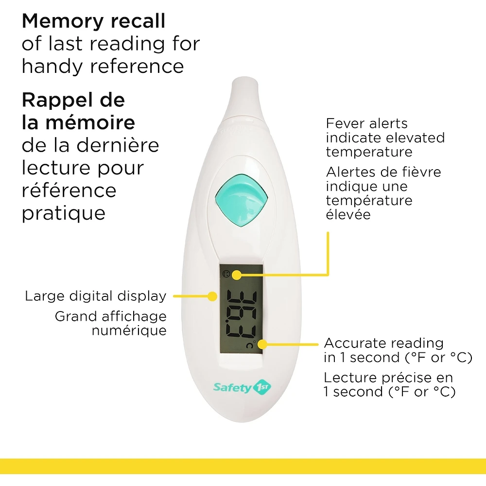 Quick-read ear thermometer
