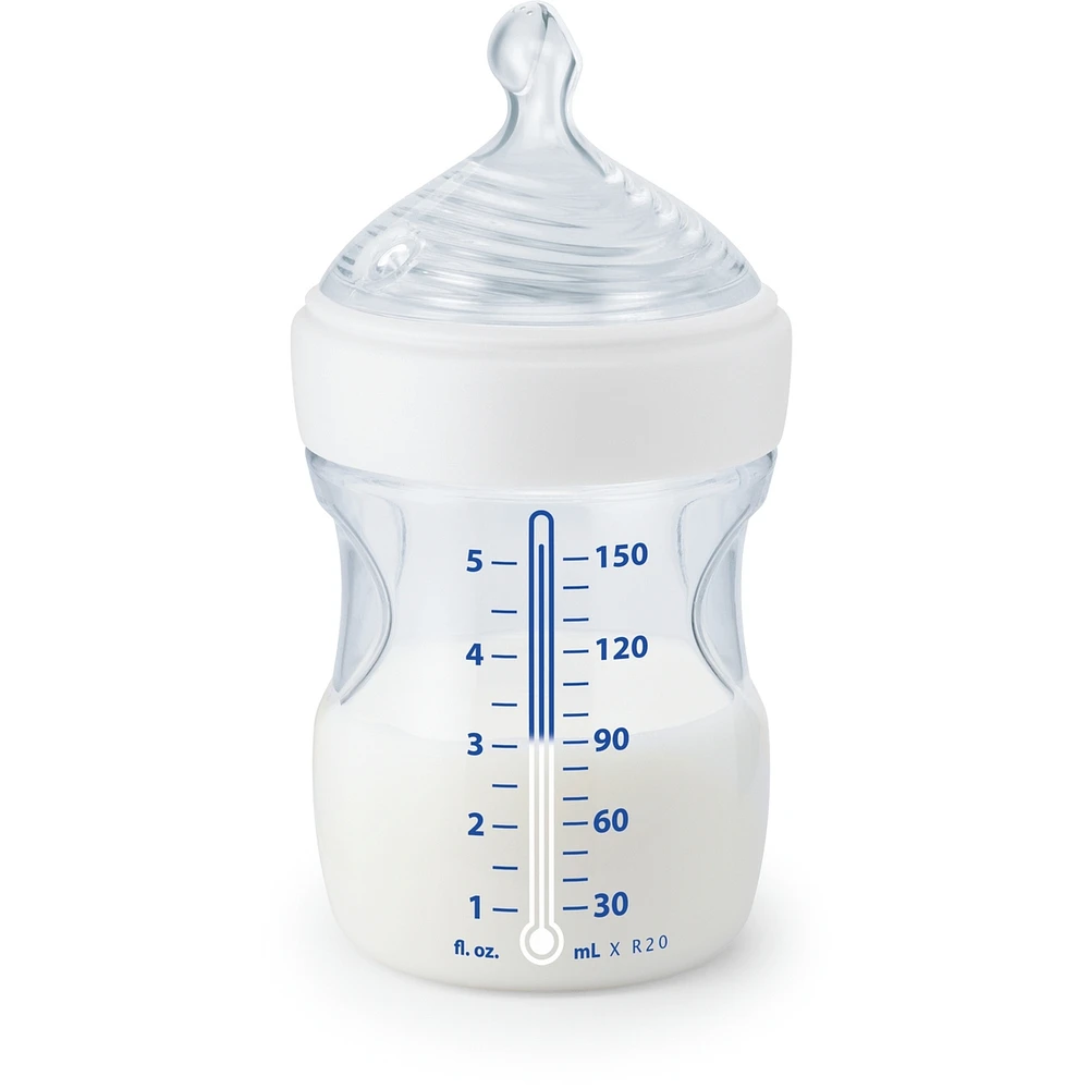 NUK Simply Natural Bottle with SafeTemp, 5 oz (150 mL), 1 Pack
