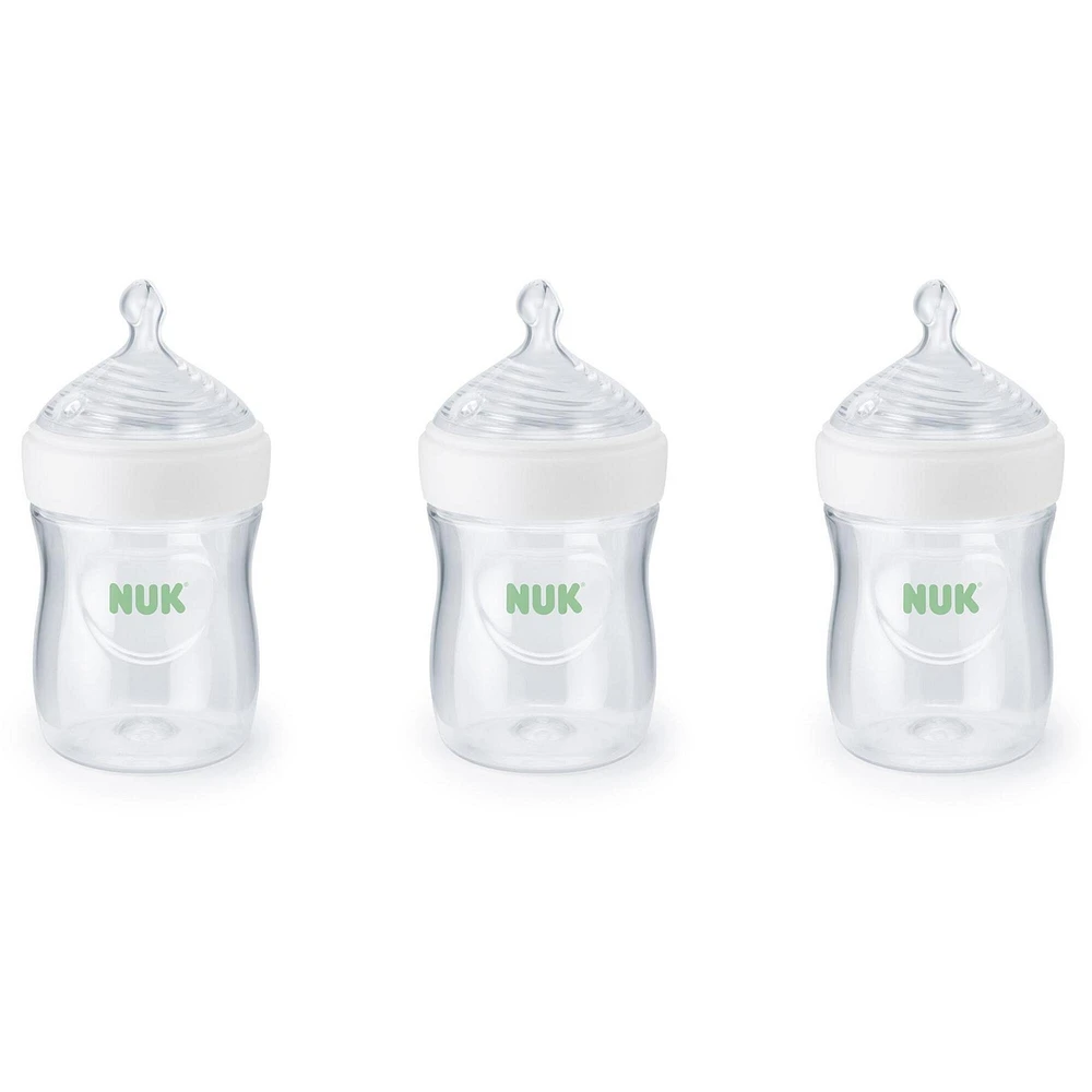 NUK Simply Natural Bottle with SafeTemp, 5 oz (150 mL), 3 Pack