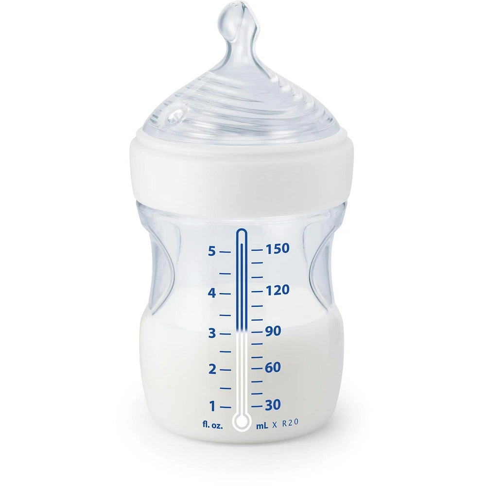 NUK Simply Natural Bottle with SafeTemp, 5 oz (150 mL), 3 Pack