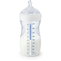 NUK Simply Natural Bottle with SafeTemp, 9 oz (270 mL), White, 3 Pack