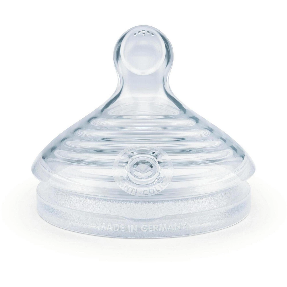 NUK Simply Natural Bottle with SafeTemp, 9 oz (270 mL), White, 3 Pack