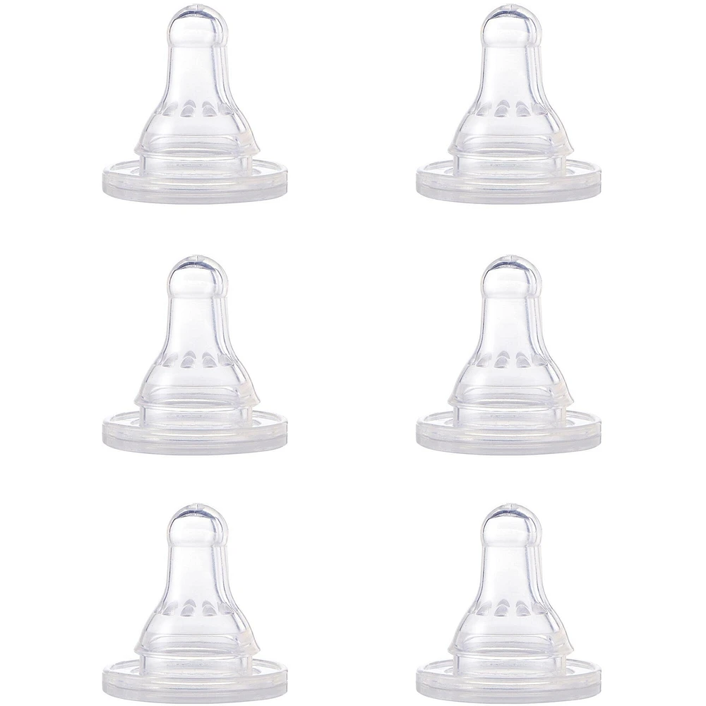 First Essentials by NUK® Nipple 6PK, Fast Flow, Silicone