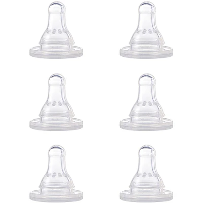 First Essentials by NUK® Nipple 6PK, Fast Flow, Silicone