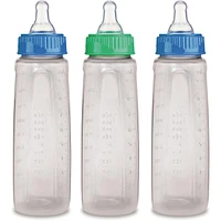 First Essentials by NUK® Clear View® Bottle 9OZ, 3PK, Medium Flow, Silicone