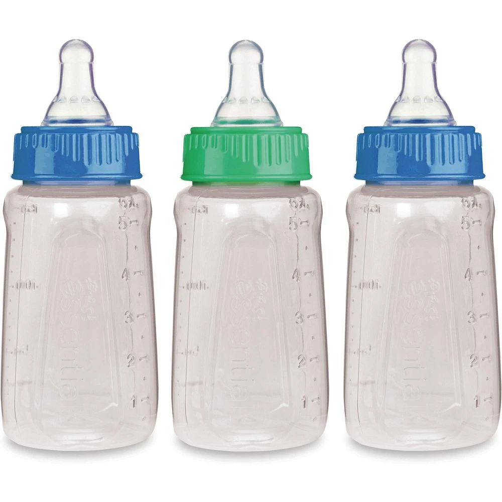 First Essentials by NUK® Clear View® Bottle 9OZ, 3PK, Medium Flow, Silicone