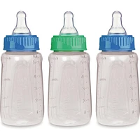 First Essentials by NUK® Clear View® Bottle 9OZ, 3PK, Medium Flow, Silicone