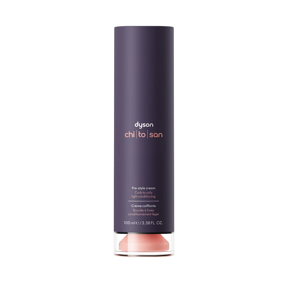 Crème de précoiffage Dyson Chitosan pour revitalisation riche des cheveux bouclés à crépus (100ml)