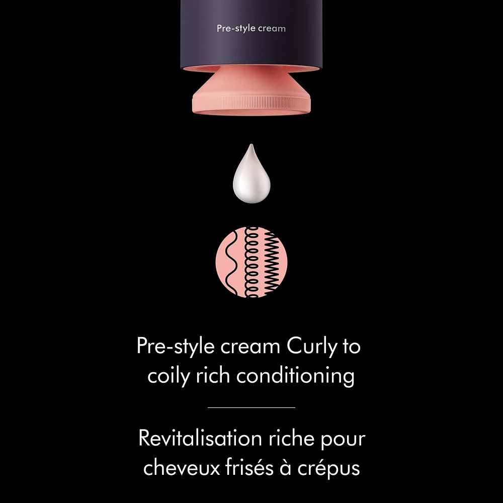 Dyson Chitosan™ Pre-style Cream Refill, Curly to coily rich conditioning (100ml)