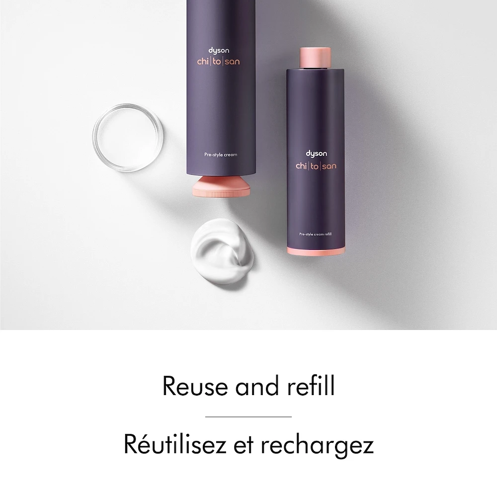 Dyson Chitosan™ Pre-style Cream Refill, Curly to coily rich conditioning (100ml)