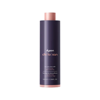 Crème de précoiffage Dyson Chitosan pour revitalisation riche des cheveux bouclés à crépus (100ml)