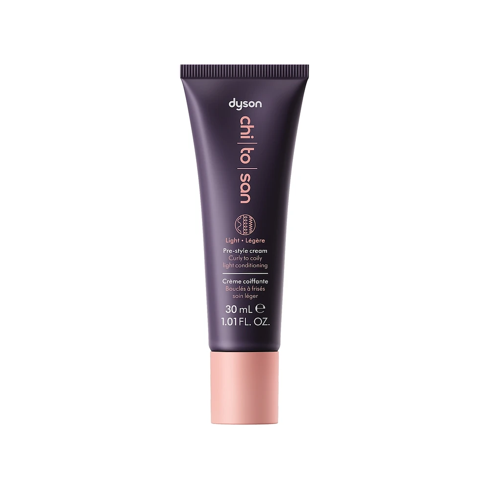 Dyson Chitosan™ Pre-style Cream, Curly to coily light conditioning mini (30ml)