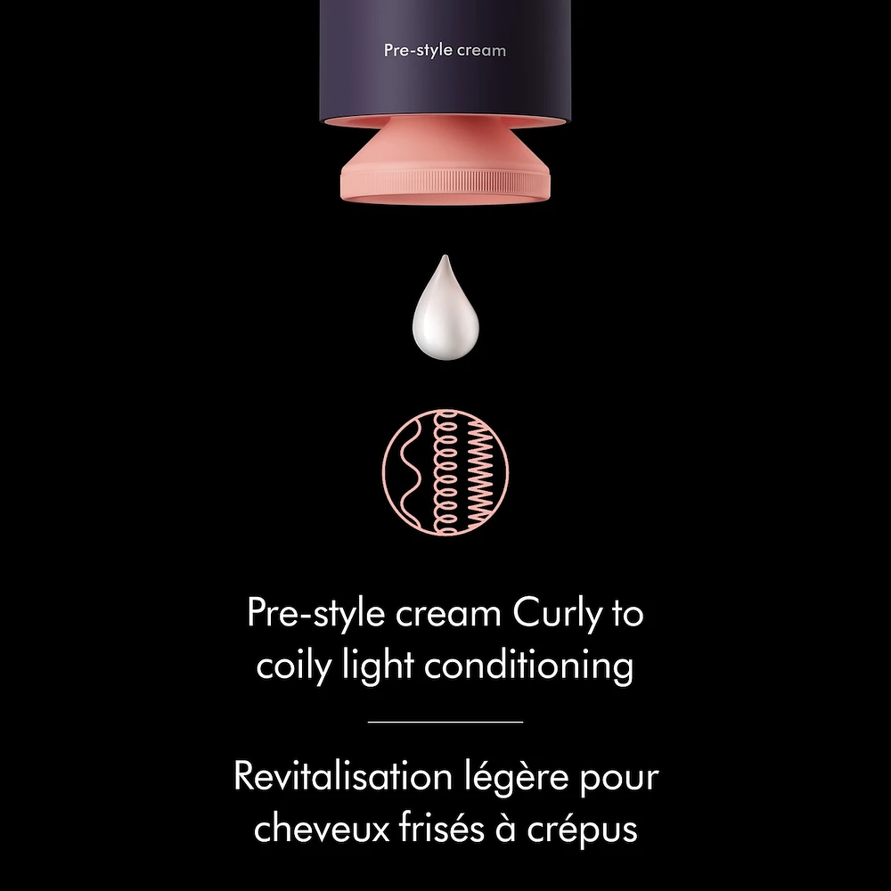 Dyson Chitosan™ Pre-style Cream, Curly to coily light conditioning mini (30ml)