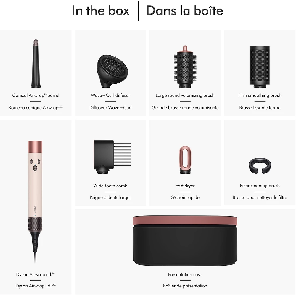 Dyson Airwrap i.d.™ multi-styler and dryer Curly+Coily in Ceramic pink