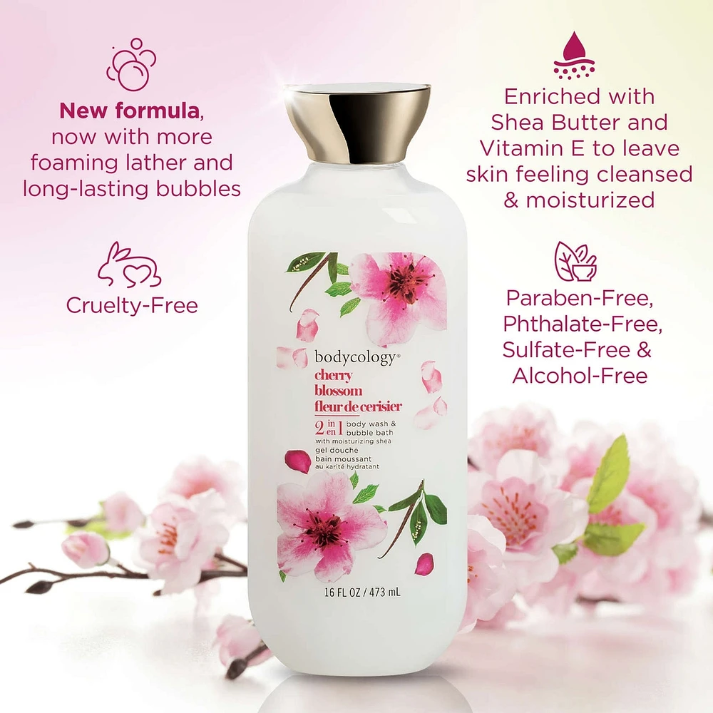 Cherry Blossom 2-in-1 Body Wash and Bubble Bath