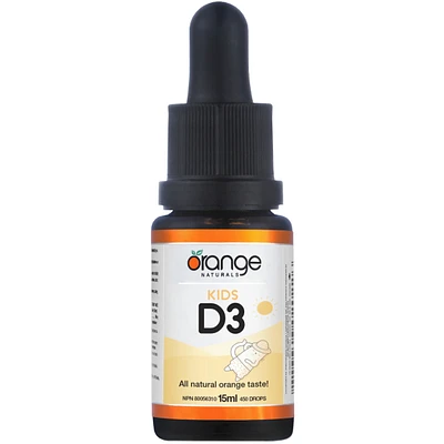 Kids D3 Drops 400 IU (natural orange flavour)