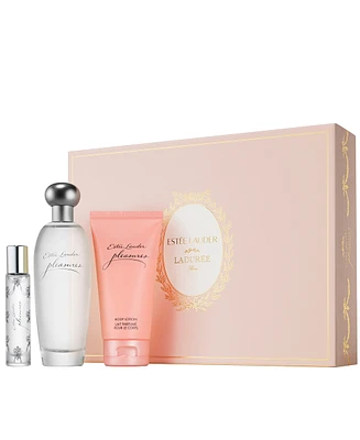 Ensemble de parfums de la collection Estée Lauder et Ladurée Pleasures| Notes de lys blanc, de rose rose et de bois de santal| Ensemble de parfums pour femmes