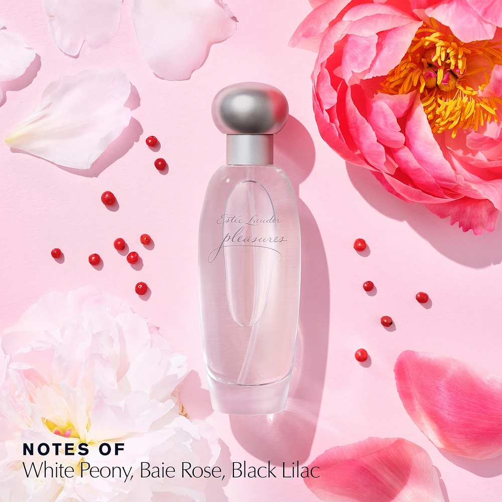 Ensemble de parfums de la collection Estée Lauder et Ladurée Pleasures| Notes de lys blanc, de rose rose et de bois de santal| Ensemble de parfums pour femmes