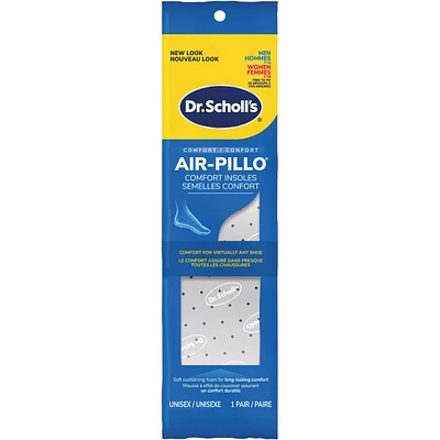 Air-Pillo® Comfort Insoles, Unisex, Men Size 7-12, Women Size 5-10