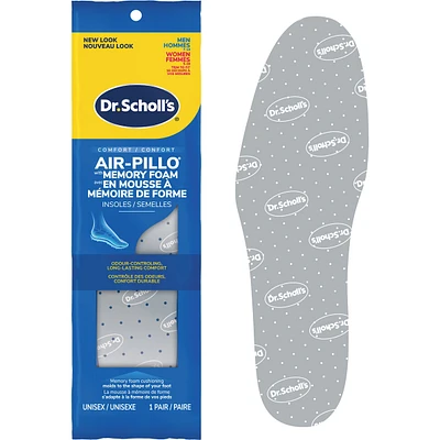 Air-Pillo® with Memory Foam Insoles, Unisex, Trim to Fit Inserts
