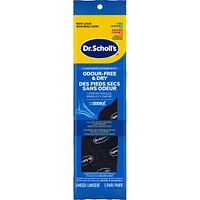Semelles confort Dr Scholl’s® Odor-X® qui éliminent les odeurs et restent sèche, unisexe, pointure homme 7-13, femme 5-10