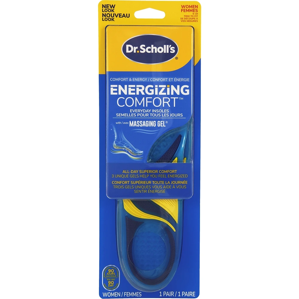 Energizing Comfort Everyday Insoles with Massaging Gel®, Women, Size 6-10