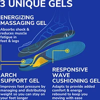 Energizing Comfort Everyday Insoles with Massaging Gel®, Men, Size 8-14