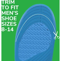 All-Purpose Sport & Fitness Comfort Insoles, Mens, Trim to Fit