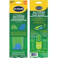 All-Purpose Sport & Fitness Comfort Insoles, Women, Trim to Fit