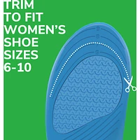 All-Purpose Sport & Fitness Comfort Insoles, Women, Trim to Fit
