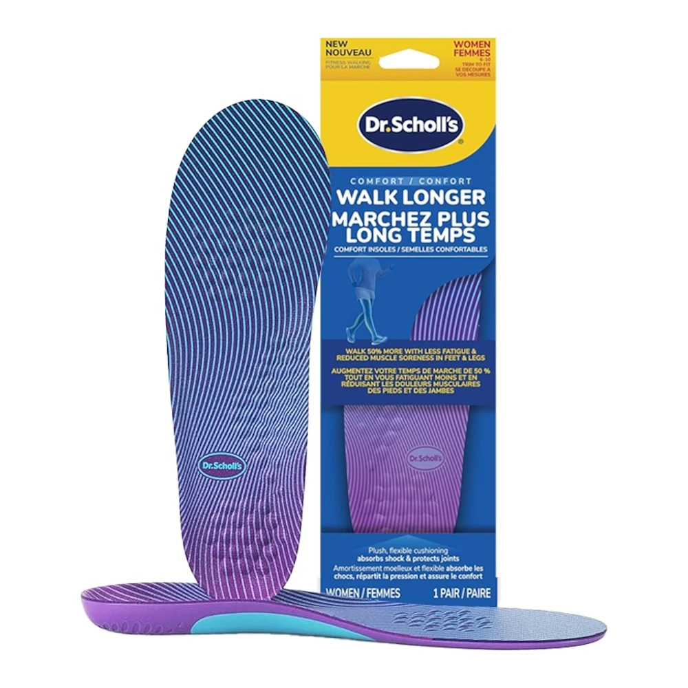 Semelles pour la marche active, taille 6-10 pour femmes