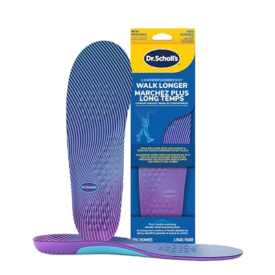Walk Longer Insoles, Men, Size 8-14
