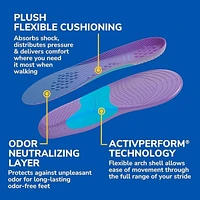 Walk Longer Insoles, Men, Size 8-14