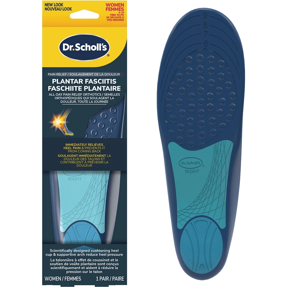 Plantar Fasciitis Pain Relief Orthotics, Women, Size 6-10