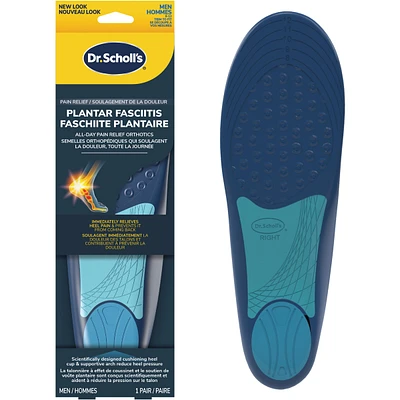 Pain Relief Orthotics For Plantar Fasciitis, Men, Size 8-13