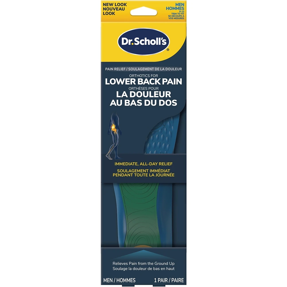 Dr. Scholl’s® orthèses pour la douleur au bas du dos, hommes, 8-13