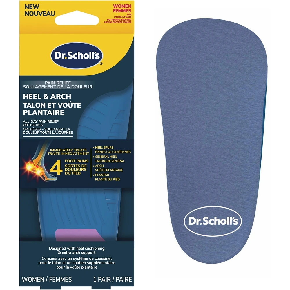 Heel & Arch All-Day Pain Relief Orthotics, Women, Size 6-10