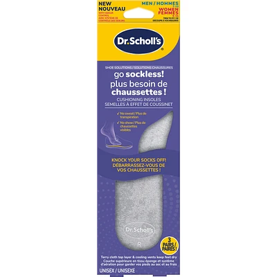 Go Sockless! Cushioning Insoles, Unisex