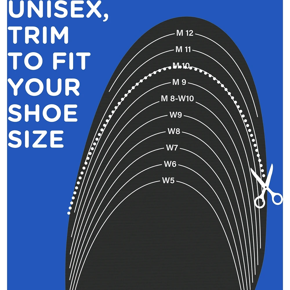 Cushy Comfort with Memory Foam Insoles, Unisex, Men Size 7-13, Women 5-10
