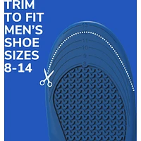 Extra Comfort All-Day Insoles with Massaging Gel®, Mens Size 8-14