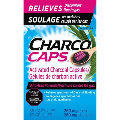 Charcocaps Anti-Gas Detoxifying Formula
