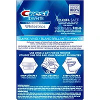 Bandes Crest 3D White Whitestrips Blanc brillant classique, 20 traitements